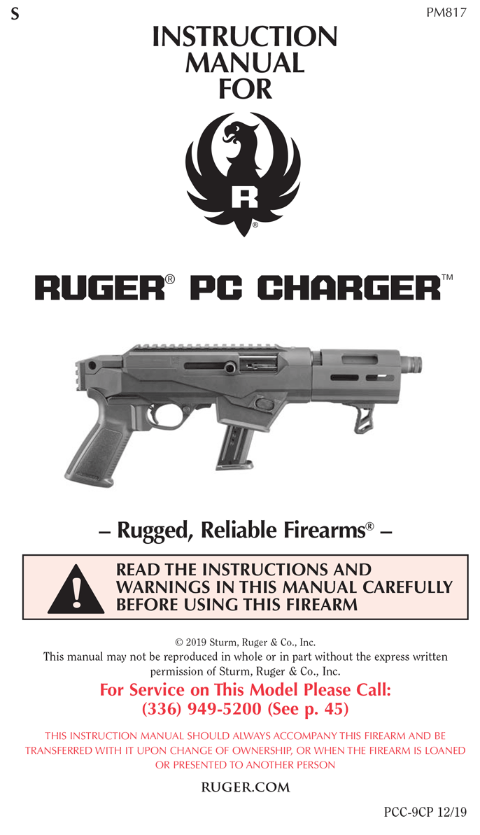 Ruger PC Charger Owner's Manual